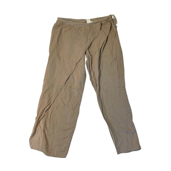 Hard Tail Faux Wrap Tulip Leg Lightweight Pull-On Pants Beige size Medium - Picture 1 of 10